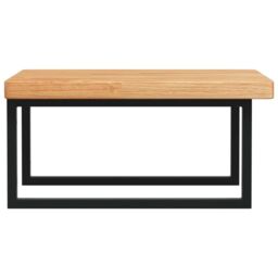 Berkfield Home Basin Shelf Wall Mounted Steel & Solid Wood Oak in Brown - thumbnail 5