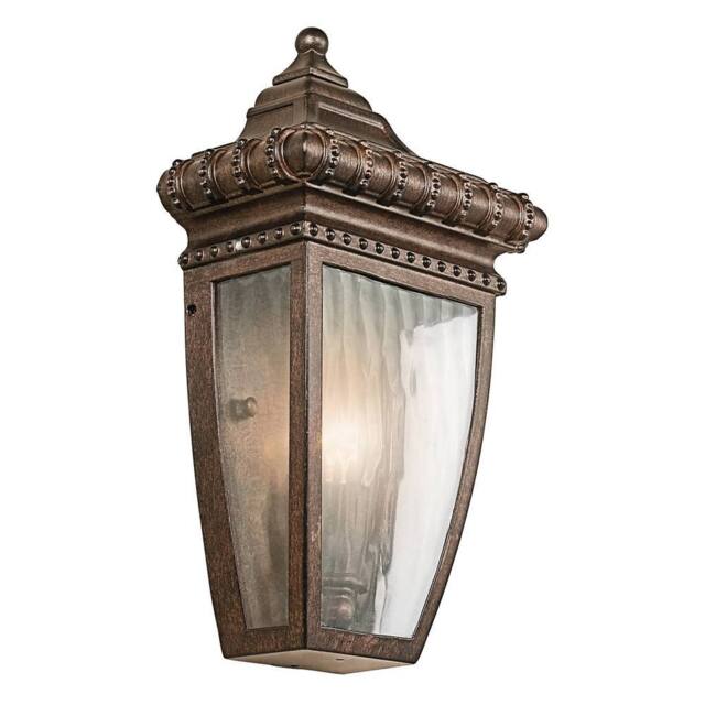 Netlighting Venetian Rain Outdoor Wall Half Lantern Light Bronze IP44 E14 in Brown - image 1