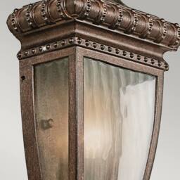 Netlighting Venetian Rain Outdoor Wall Half Lantern Light Bronze IP44 E14 in Brown - thumbnail 3