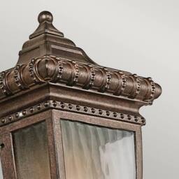 Netlighting Venetian Rain Outdoor Wall Half Lantern Light Bronze IP44 E14 in Brown - thumbnail 2