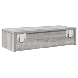 Berkfield Home Wall Shelf with Drawers Grey Sonoma 60x26.5x15 cm Engineered Wood - thumbnail 6