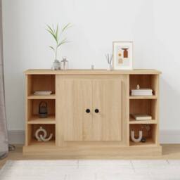 Berkfield Home Sideboard Sonoma Oak 100x35.5x60 cm Engineered Wood in Tan - thumbnail 2