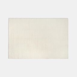 OHS Faux Fur Rug Ribbed Mat Luxury Carpet Anti Slip Runner in Cream - Size: 120 cm x 170 cm - thumbnail 3