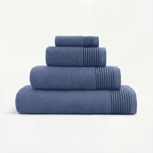 Bedable Plush Zero-Twist Cotton Towel - Face Towel - Hand Towel - Bath Towel -Bath Sheet in Navy - image 1