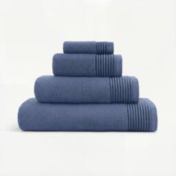 Bedable Plush Zero-Twist Cotton Towel - Face Towel - Hand Towel - Bath Towel -Bath Sheet in Navy - thumbnail 1