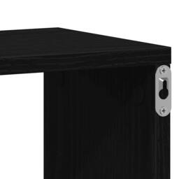 Berkfield Home Wall Cube Shelves 4 pcs Black Oak 100x15x30 cm Engineered Wood - Size: 100 x 15 x 30 cm - thumbnail 9