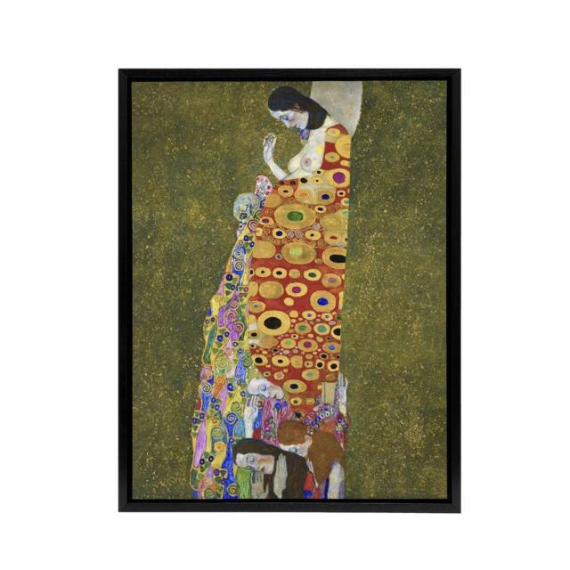 "Artery8 Vision Hope II Pregnancy Life Death Framed Canvas Wall Art Print Klimt - Size: W12"" x H16""" - image 1