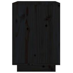 Berkfield Home Elegant Bedside Cabinets 2 pcs Black 40x35x50 cm Solid Wood Pine - Size: 40 x 35 x 50 cm - thumbnail 9