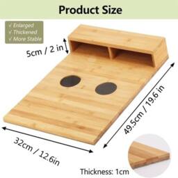 KORVIXA Foldable Wooden Sofa Arm Tray in Natural - thumbnail 2