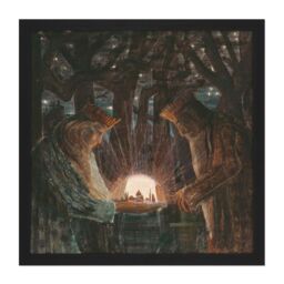 "Artery8 Wall Art Print Ciurlionis Fairy Tale Of Kings Symbolist Painting Square Framed Picture 16X16 Inch in Black - Size: W16"" x H16""" - thumbnail 1