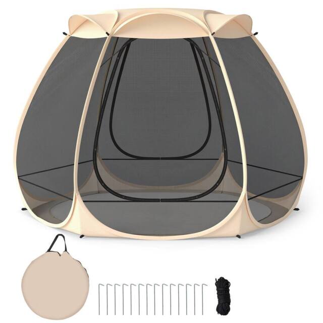 Costway 310 X 270 CM Pop UP Screen House Foldable Outdoor Camping Tent Gazebo - image 1