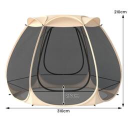 Costway 310 X 270 CM Pop UP Screen House Foldable Outdoor Camping Tent Gazebo - thumbnail 2