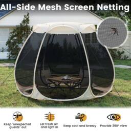 Costway 310 X 270 CM Pop UP Screen House Foldable Outdoor Camping Tent Gazebo - thumbnail 9