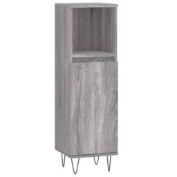 Berkfield Home Modern 3 Piece Bathroom Furniture Set Grey Sonoma Engineered Wood - thumbnail 7