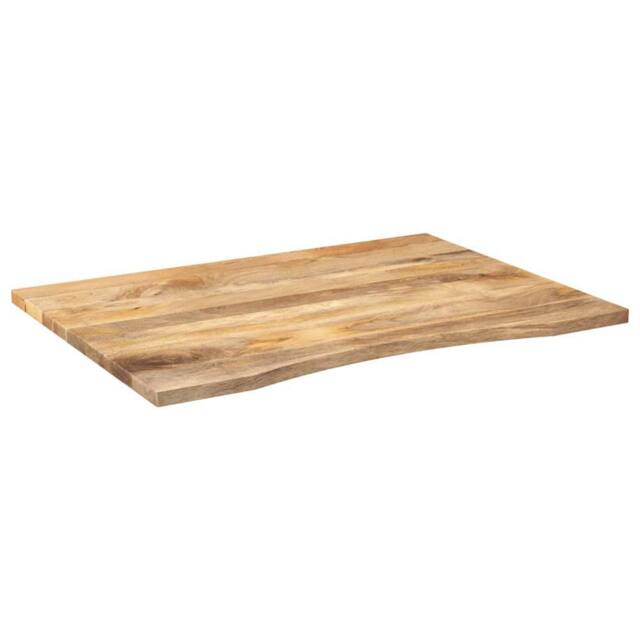Berkfield Home Desk Top with Curve 100x80x2.5 cm Solid Wood Rough Mango in Brown - image 1