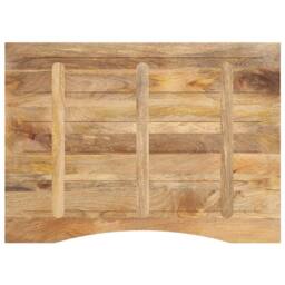 Berkfield Home Desk Top with Curve 100x80x2.5 cm Solid Wood Rough Mango in Brown - thumbnail 5