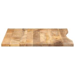 Berkfield Home Desk Top with Curve 100x80x2.5 cm Solid Wood Rough Mango in Brown - thumbnail 4