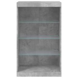 Berkfield Home Sideboard with LED Lights Concrete Grey 60.5x37x100 cm - thumbnail 6