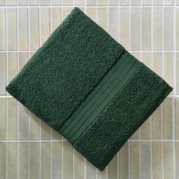 OHS 4 Pack of 100% Cotton Bathroom Bath Towel in Dark Green - thumbnail 3
