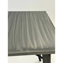 PAWNORA Metal Bistro Tables Cafe Tables in Metallic Silver - thumbnail 3