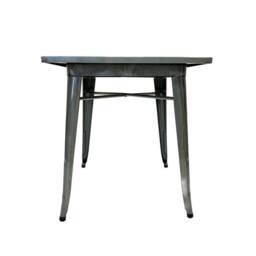 PAWNORA Metal Bistro Tables Cafe Tables in Metallic Silver - thumbnail 4