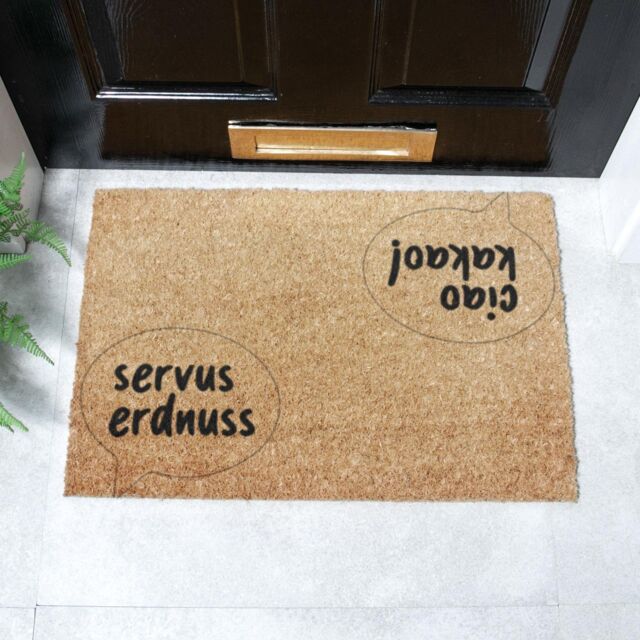 Artsy Mats Servus Erdnuss Doormat (60 x 40cm) in Brown - Size: 90 cm x 60 cm - image 1