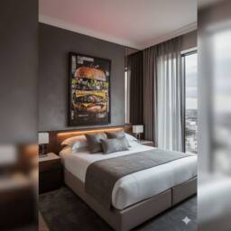 HOME LUXE INTERIOR Cheeseburger Neon LED Wall Art - 40x60cm Pop Art Kitchen USB - Size: 40x60 cm - thumbnail 6