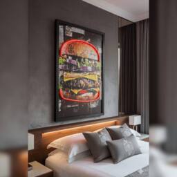 HOME LUXE INTERIOR Cheeseburger Neon LED Wall Art - 40x60cm Pop Art Kitchen USB - Size: 40x60 cm - thumbnail 8