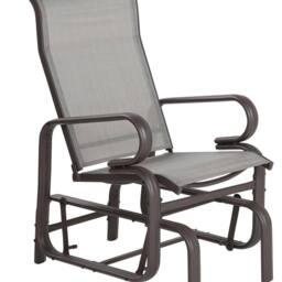 Wyld and Coco Brown Outdoor Rocking Chair - Powder-Coated Aluminium Frame - thumbnail 2