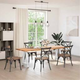 Berkfield Home Modern Coffee Table Legs A-Shaped 2 pcs White¬†60x(72-73) cm Steel in White - thumbnail 3