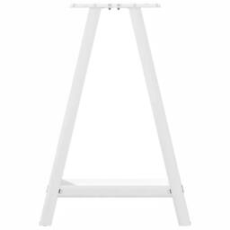 Berkfield Home Modern Coffee Table Legs A-Shaped 2 pcs White¬†60x(72-73) cm Steel in White - thumbnail 5