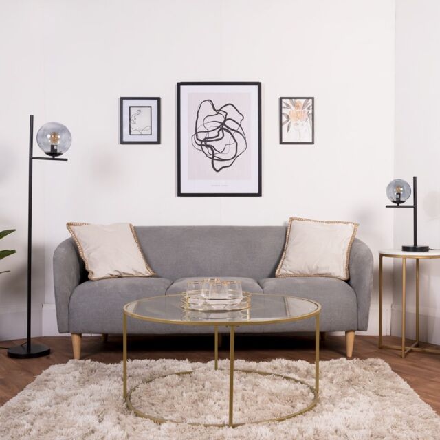 ValueLights Clarke Matt Black Floor Lamp - image 1