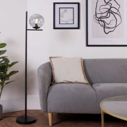 ValueLights Clarke Matt Black Floor Lamp - thumbnail 3
