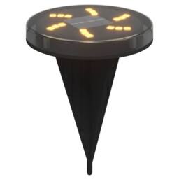 Berkfield Home Solar Ground Lights with Ground Spikes Outdoor 12 pcs Warm White in Black