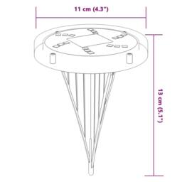 Berkfield Home Solar Ground Lights with Ground Spikes Outdoor 12 pcs Warm White in Black - thumbnail 7