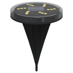 Berkfield Home Solar Ground Lights with Ground Spikes Outdoor 12 pcs Warm White in Black - thumbnail 5