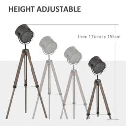 Wyld Haus Lesado Zine Grey Adjustable Tripod Floor Lamp with Spotlight Head - thumbnail 5