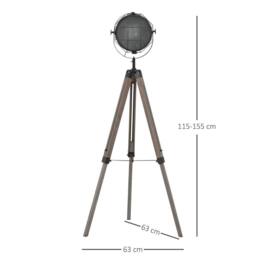 Wyld Haus Lesado Zine Grey Adjustable Tripod Floor Lamp with Spotlight Head - thumbnail 4