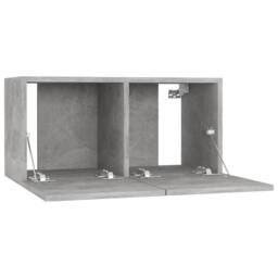 Berkfield Home Hanging TV Cabinets 3 pcs Concrete Grey 60x30x30 cm - Size: 60 x 30 x 30 cm - thumbnail 6