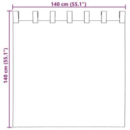 Berkfield Home Voile Curtains with Loops 2 pcs Sand 140x140 cm in Brown - thumbnail 8