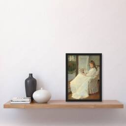 Artery8 Portrait of Sister at a Window Morisot Framed Wall Art Print - Size: A4 - thumbnail 2
