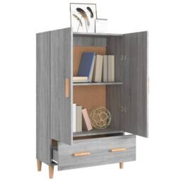 Berkfield Home Highboard Grey Sonoma 70x31x115 cm Engineered Wood - Size: 70 x 31 x 115 cm - thumbnail 7