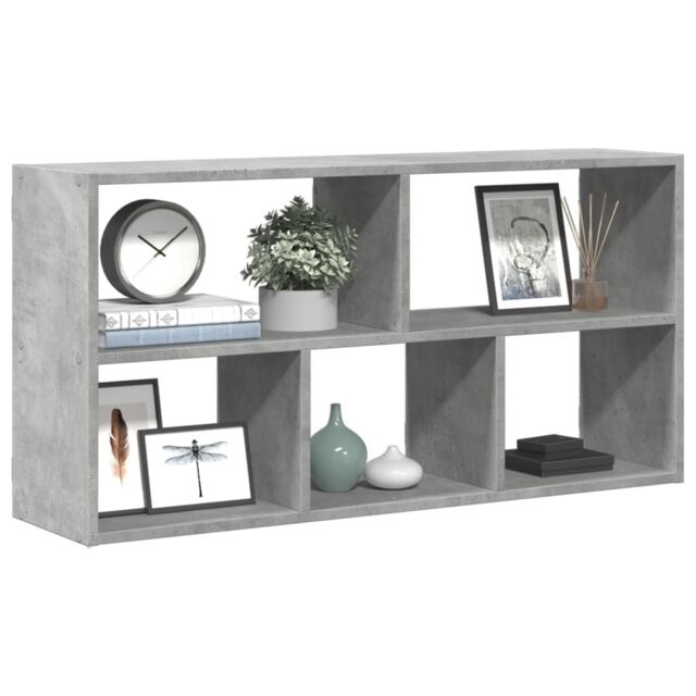 Berkfield Home Wall Shelf Concrete Grey 100x25x50 cm Engineered Wood - Size: 100 x 25 x 50 cm - image 1