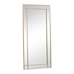 Melody Maison Large Gold Framed Art Deco Wall / Leaner Mirror 80cm X 180cm - Size: 80 cm X 180 cm - thumbnail 1
