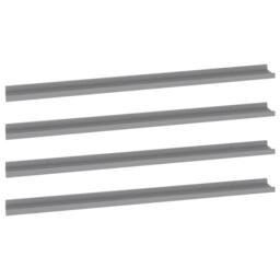 Berkfield Home Decorative Wall Shelves 4 pcs Grey 115x9x3 cm - Size: 115 x 9 x 3 cm - thumbnail 3