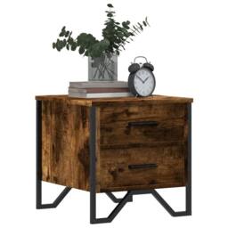Berkfield Home Bedside Cabinets 2 pcs Smoked Oak 40x41x40 cm Engineered Wood in Brown - Size: 40 x 41 x 40 cm - thumbnail 4