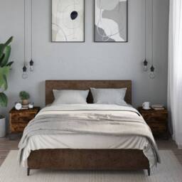 Berkfield Home Bedside Cabinets 2 pcs Smoked Oak 40x41x40 cm Engineered Wood in Brown - Size: 40 x 41 x 40 cm - thumbnail 3