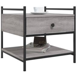 Berkfield Home Coffee Table Grey Sonoma 50x50x50 cm Engineered Wood - Size: 50 x 50 x 50 cm - thumbnail 3