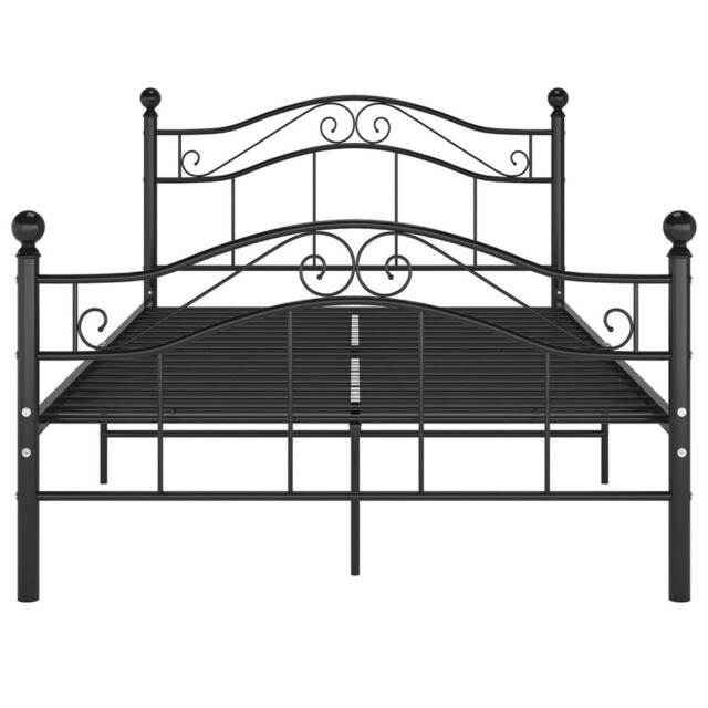 Berkfield Home Comfortable Bed Frame Black Metal 120x200 cm - Size: Small Double - image 1