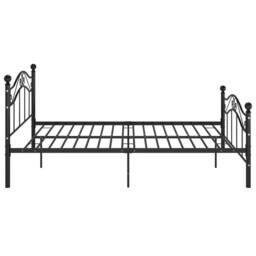 Berkfield Home Comfortable Bed Frame Black Metal 120x200 cm - Size: Small Double - thumbnail 4
